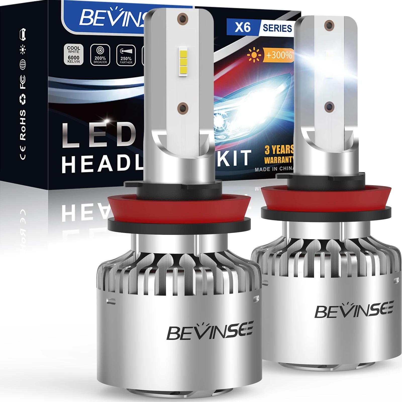 Bevinsee H11 LED , H4 Hi-Lo , ̴  工, 60W, 6000K, 9005, HB3, 9006, HB4, H8, H9,  Ȱ, 12V